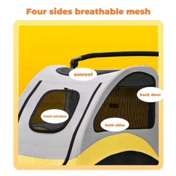 Rubeku Pet Stroller Large Grey Pet Master Singapore